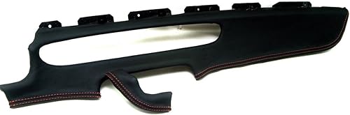 Cubierta de cuero sintético para salpicadero, color negro, puntada naranja hecha para Chevrolet Camaro 10-15