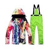Queenhairs Tuta da Sci da Donna Tuta da Sci Invernale Calda Antivento Impermeabile da Snowboard
