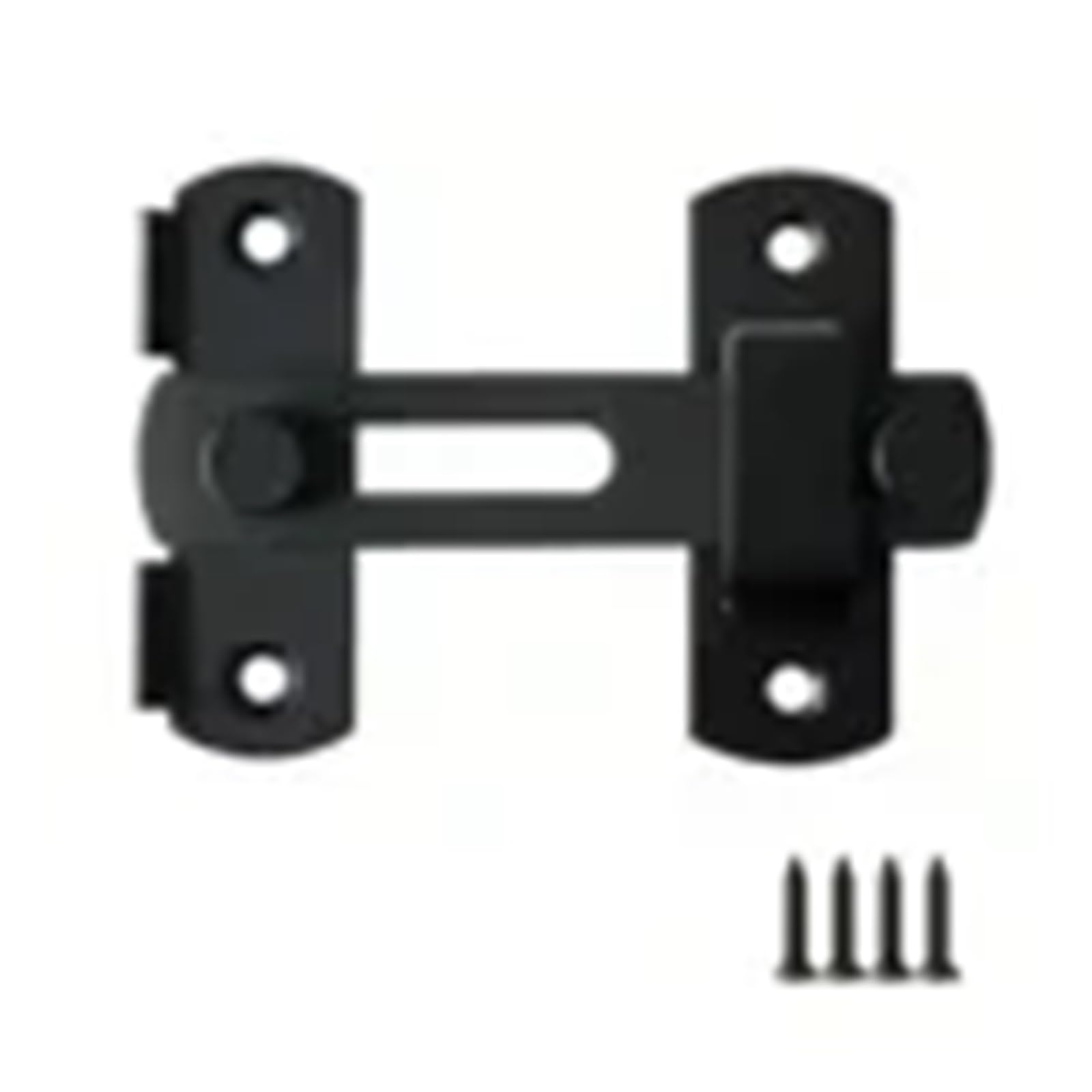 Dqzrtueca Black Hasp And Staple, Stainless Steel Door Padlock Hasp Sliding Barn Closet Window Latch Hardware Silver(Black)