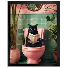 Cat on toilet