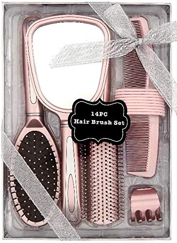 Champagne 14 Piece Hair Brush Gift Set