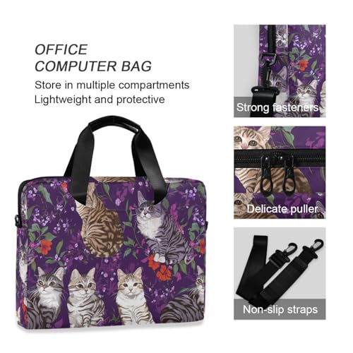 Funda para portátil 15.6 pulgadas con asa y correa morada miniatura 6