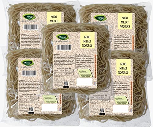 Image of Thanjai Natural Kodo Millet Noodles 180 Grams X 5 (900 Grams) of Homemade Natural Noodles (No Preservatives, No Chemicals, No Artificial Extract)