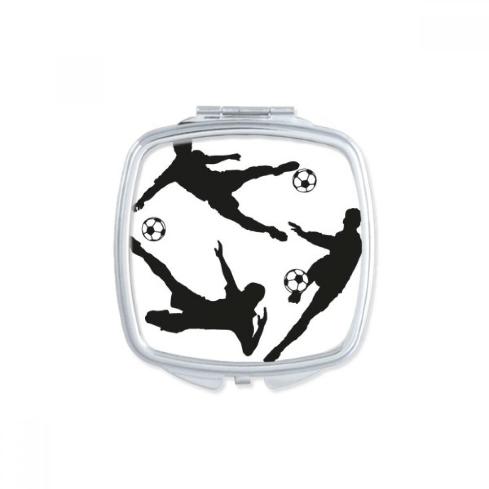 Miroir de poche football compact multicolor petit format portable