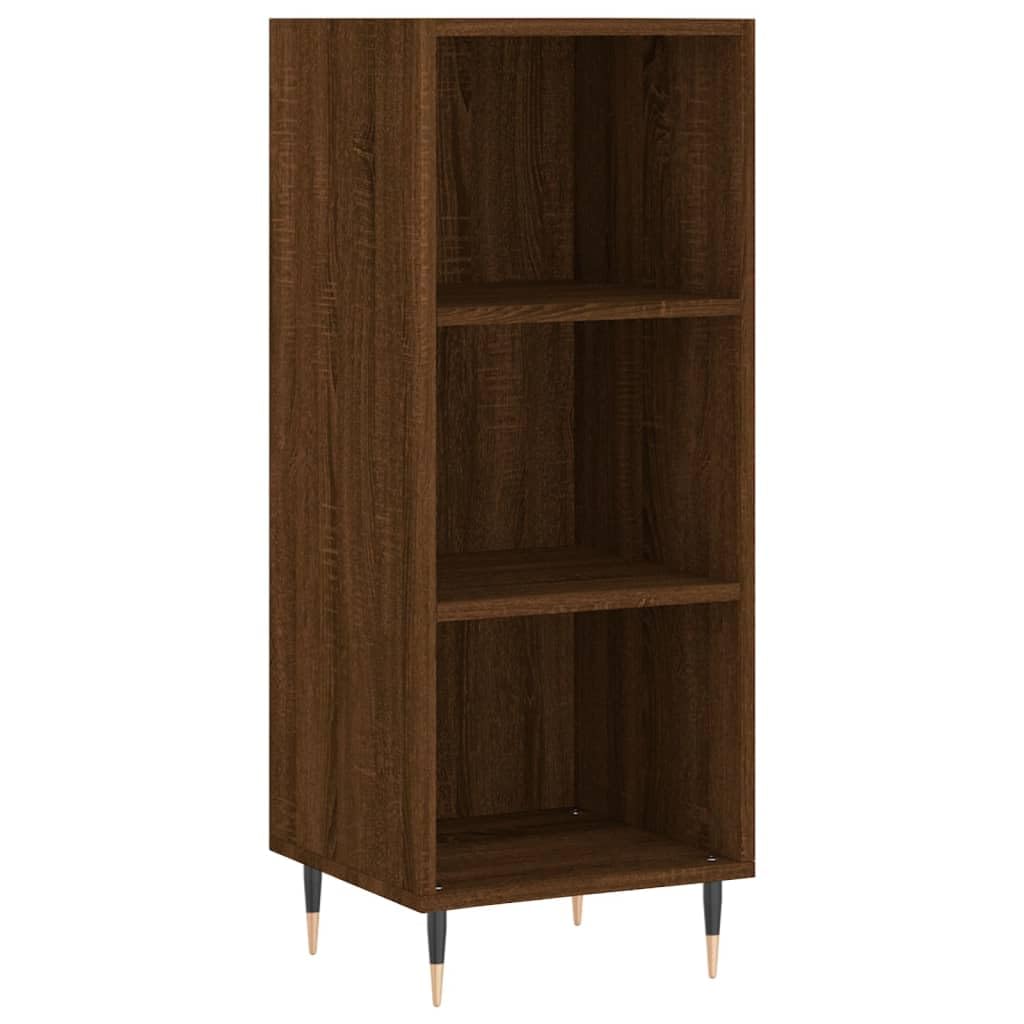 Credenza Tidyard Rovere Marrone - Armadietto Con Vetrina, 69.5x34x90 Cm, Per Soggiorno