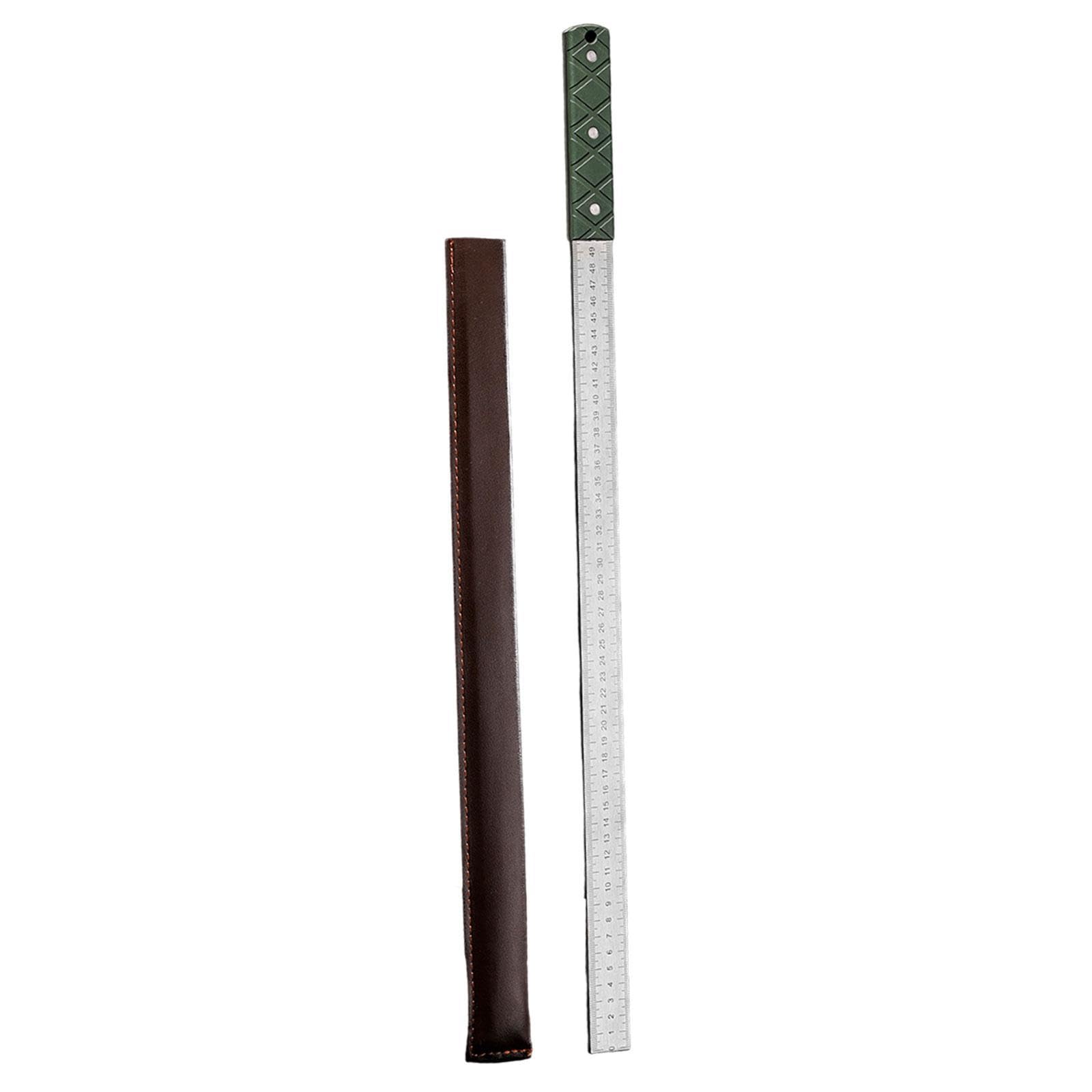 Baoblaze Regla de acero inoxidable Regla de medición Suministros 24,8 pulgadas Regla larga Herramienta de medición para el dibujo del hogar Herramientas de