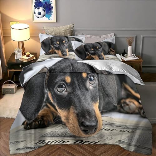 Housse de couette Teckel microfibre résistante avec fermeture éclair - 6
