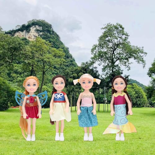 ONEST 10 sets muñecas mini 5 pulgadas con ropa y accesorios miniatura 6