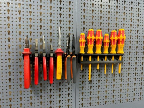 Generisch Werkzeughalter für Küpper Lochwand - Schraubendreher Halter, Kunststoff, Schwarz, 2x Schraubendreher Halter