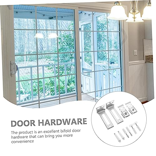 NUOBESTY 1set Kit de Herrajes para Puerta Plegable Bi-Fold Fácil de Instalar Rieles y Rodillos para Reparación Compatible con Puertas Plegables miniatura 5
