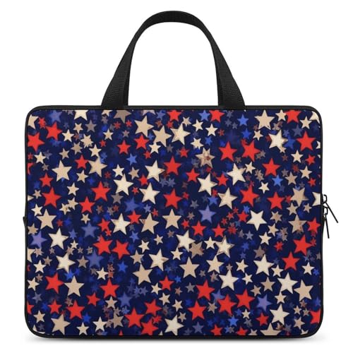 Bolso messenger para laptop unisex con diseño Stars American miniatura 1