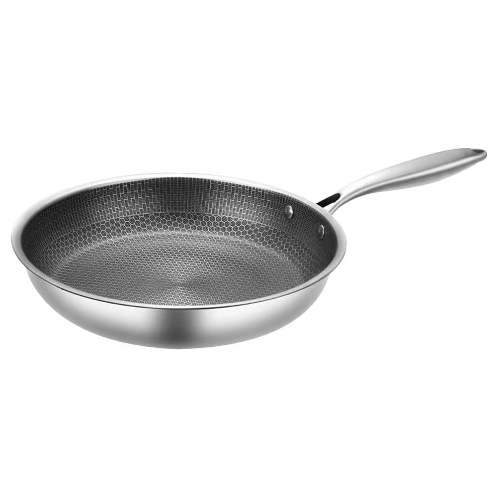 Poêle à frire en acier inoxydable 28cm Cabilock avec fond nid d'abeille
