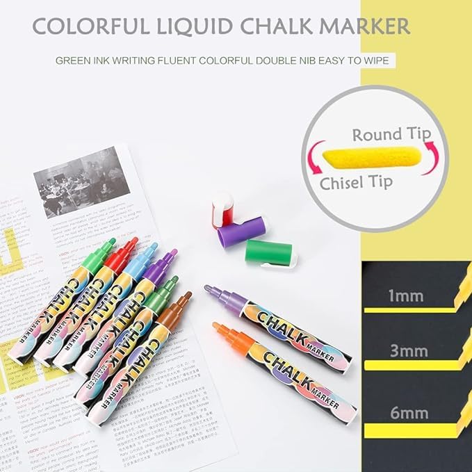 SMOOTHERPRO Liquid Chalk Marker Pen, White - Image 3
