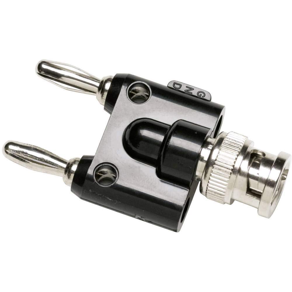 Fluke BP881 BNC to Male Double Stacking Banana Plug, Nickel-Plated Finish, 122 Degree F Temperature