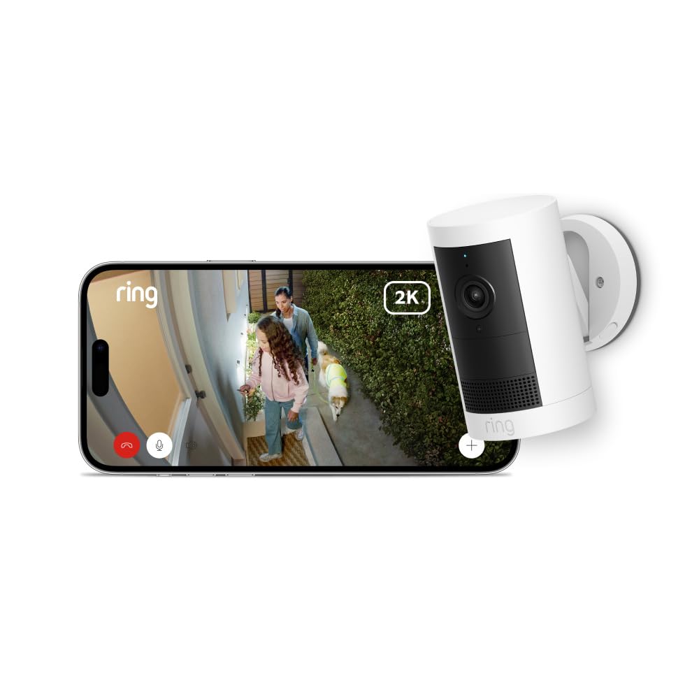 Nuova Ring videocamera esterna Plus a batteria (Outdoor Camera Plus) | 2K con Ring Vision I videocamera esterna wireless fai-da-te | alternativa a CCTV I Ring Home gratuito per 30 giorni