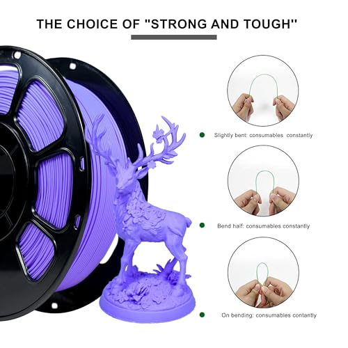 Image of iBOSS Matte PLA Plus Filament, Morandi Purple 1.75mm 1kg 3D Printing Filament, Neatly Wound PLA+ Matte Morandi Purple Filament, Fits Most FDM 3D Printers, 1kg Spool (2.2lbs)