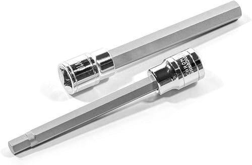 Miniatura 4 de Stark - Juego de 7 piezas de llaves hexagonales Allen extra largas de 38 pulgadas, métrica, 0.118 in a 0.394 in, acero S2 y Cr-V, estuche de