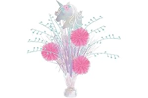 Multicolor Unicorn Tinsel Burst Centerpiece | Party Decor