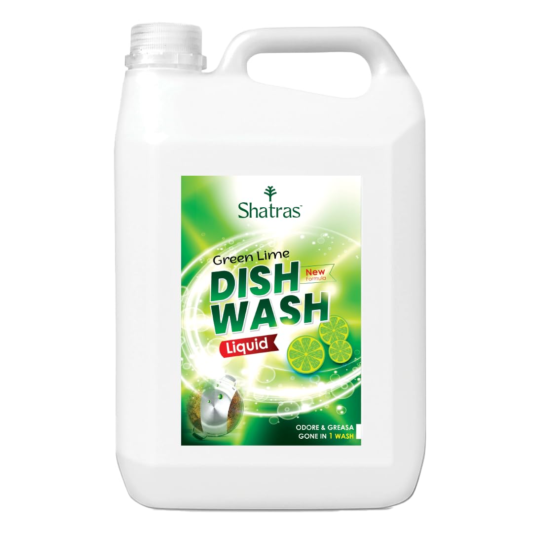 Shatras Dishwash Liquid Gel, Kitchen Utensil Cleaner Removes Grease & Oil-Green Lemon Dishwashing Detergent (5000 ml) (B0CML3YYG2) Amazon Price History, Amazon Price Tracker