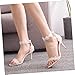 Imagen de OATIPHO Sandalias de Tacón de Aguja para Boda Elegantes Zapatos de Novia en Color Claro Taco y Punta Cerrada para Ceremonias de Boda
