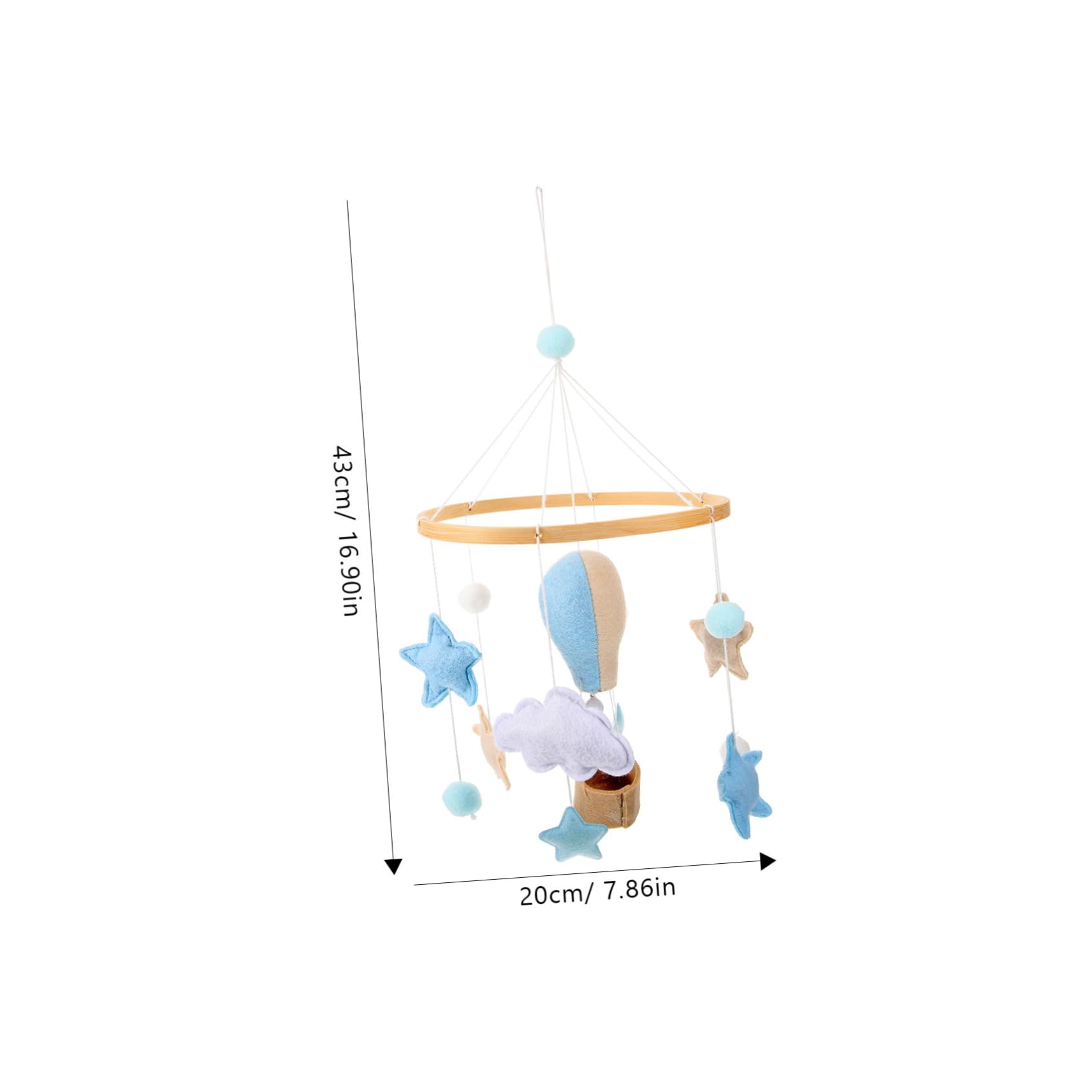 Toyvian Nursery Room Decor Hanging Mobile Decorative Mobile for Baby Room Felt Balls Pendant
