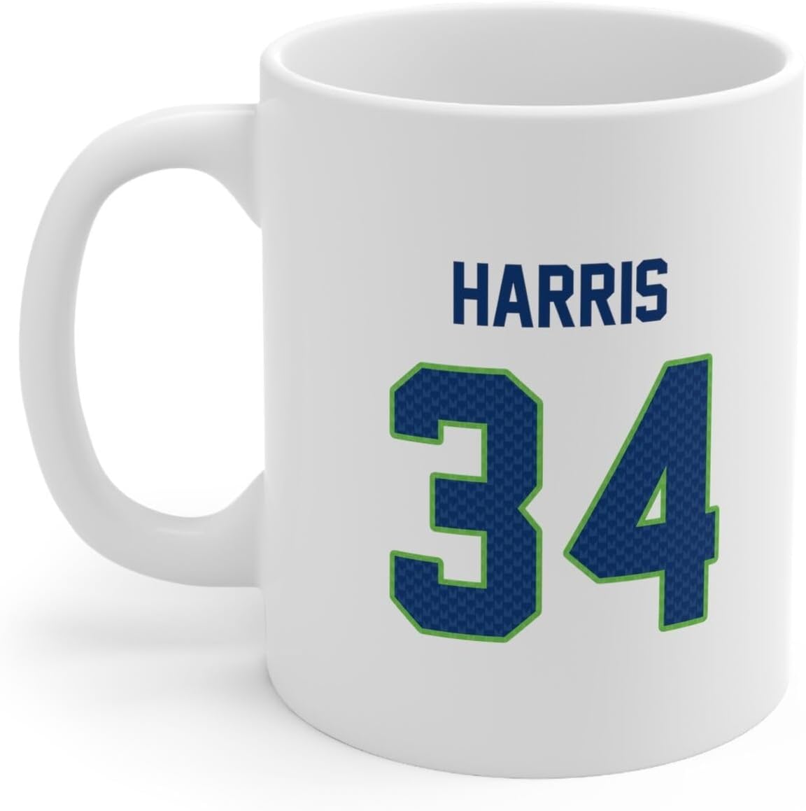 uniqx Franco Harris #34 - Seattle Seahawks - Football Mug 11oz Printed Coffee and Tea Ceramic Mug- 11OZ Ceramic Coffee Mug 5315