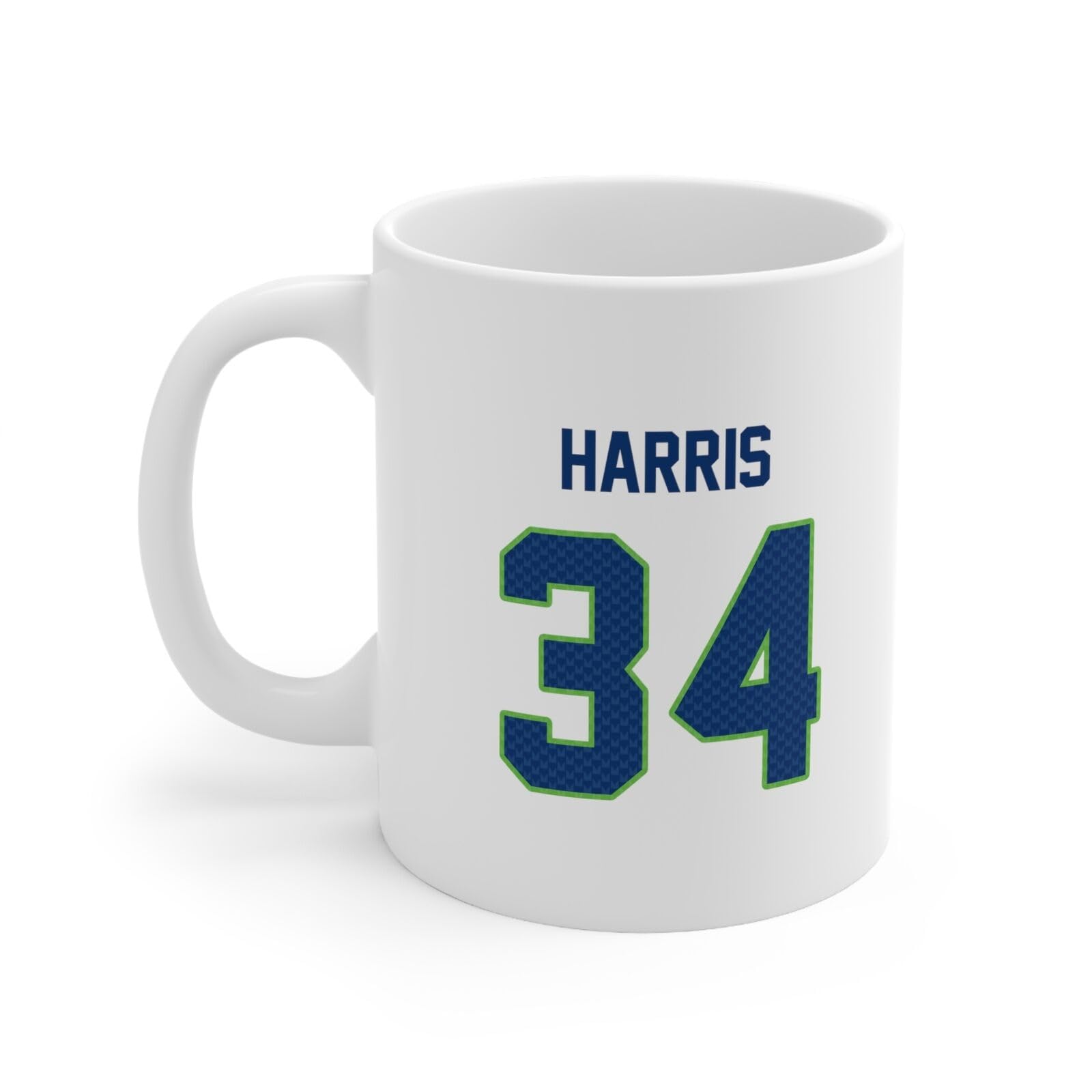 uniqx Franco Harris #34 - Seattle Seahawks - Football Mug 11oz Printed Coffee and Tea Ceramic Mug- 11OZ Ceramic Coffee Mug 5315
