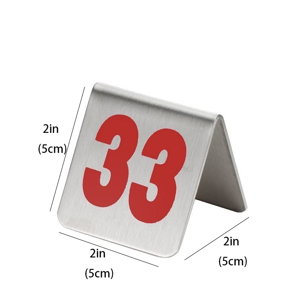 Numery stołów w stylu namiotu, Numery stołów dwustronne ze stali nierdzewnej, namiot, 5x5x5 cm/2x2x2 cale, opakowanie 10 sztuk(11-20)