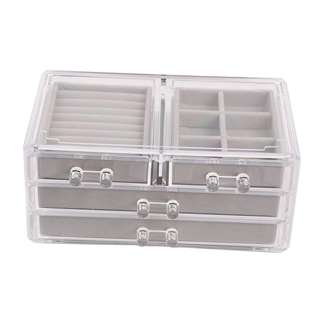 Boîte de Rangement pour Bijoux en Plastique, Tiroirs
