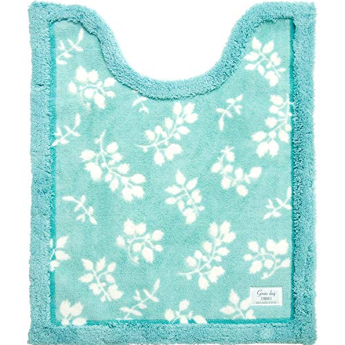 オカ(OKA) トイレマット グリーン 約75cm×63cm グリーンデイ リーフ
