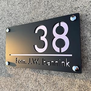 Keruidian Elegancka Tabliczka Adresowa 3D 25x45 cm