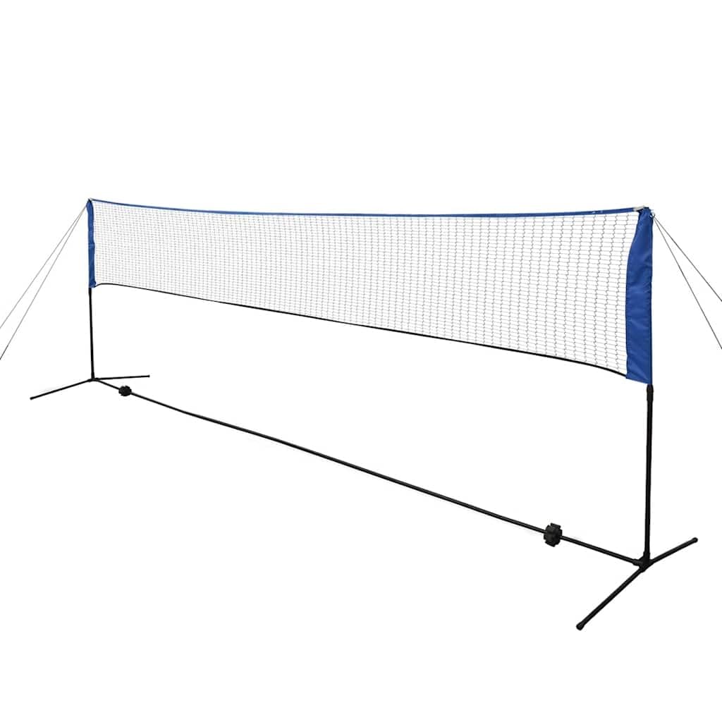 Badmintonnetz Set 300 x 155 cm höhenverstellbar mit Federbällen Tragetasche für Garten Freizeit Volleyball Tennis