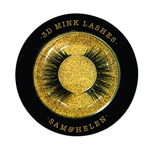 Sam&Helen 100% Handmade Siberian Mink Eyelashes | Gloria | Reusable 3D Mink Lashes for Daily Makeup Natural|Thick|Long|Short 8 Styles Options