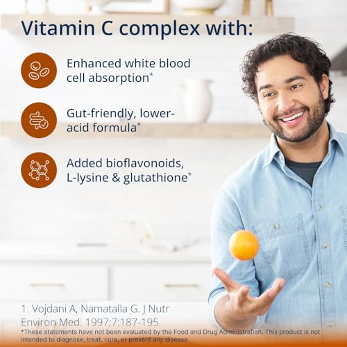 Image of Metagenics Ultra Potent-C 1000 - Buffered Vitamin C Supplement with Antioxidant Support - Supports Immune Health, Collagen Formation & Stomach Comfort - Non-GMO & Gluten-Free - 90 Tablets (Pack of 2)