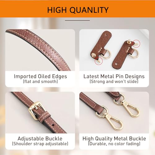 Image of 2Sets Purse Strap and Organizer Compaitible with Longchamp Lepliage Mini Bags, Felt Lightweight Small Bag Organizer Insert, Anti-Slip Adjustable Punch-Free Purse Straps Replacement Crossbody