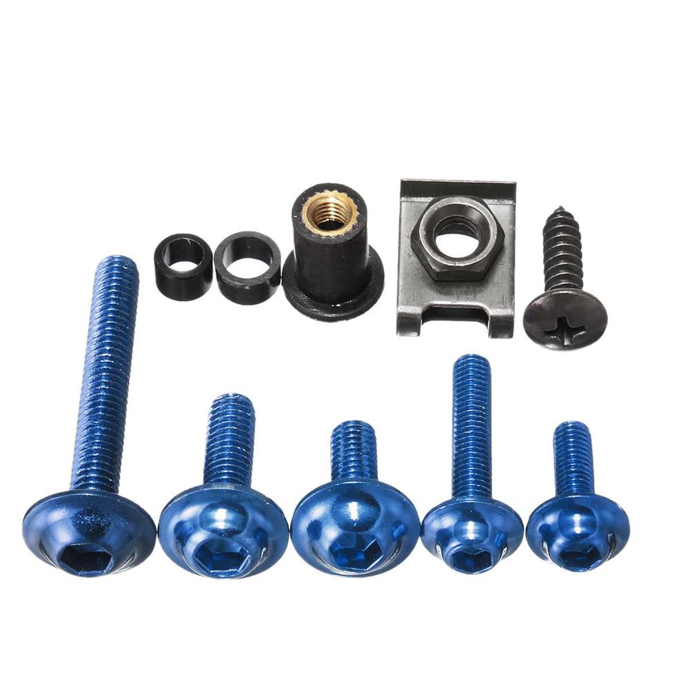 Kit Bulloni Carenatura Moto - 158 Pezzi Per Yamaha R6 E Sportive, 6 Colori