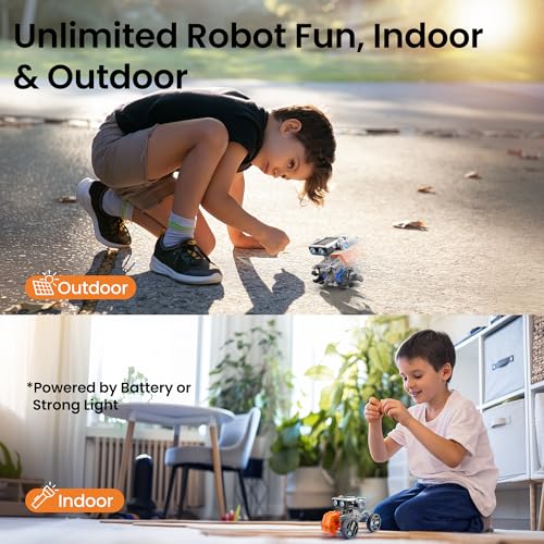 aohu solar robot building kit stem gift for boys aged 8-13 diy 15-in-1 educational science building toy solar or battery powered robotic set for children birthday with 212 pieces
