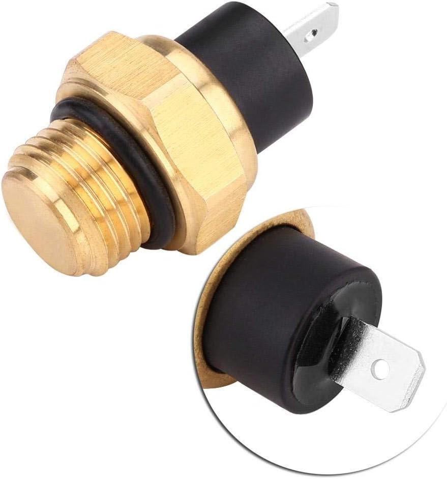 Electric Radiator Fan Switch, Push Button, Automatic, Yellow + Black, VFR700F VFR750F VFR800 VTR1000F VT600 VT750 VT1100