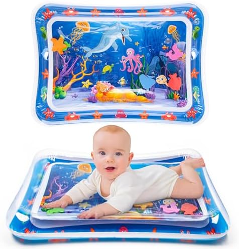 Tapete Inflável de Água para Bebê – Almofada Sensorial Interativa...