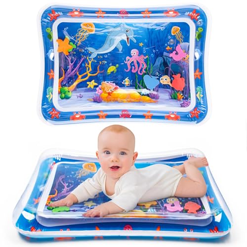 Yeeeasy Tummy Time Water Mat丨Inflatable Tummy Time Water Play Mat for Babies, Infants...