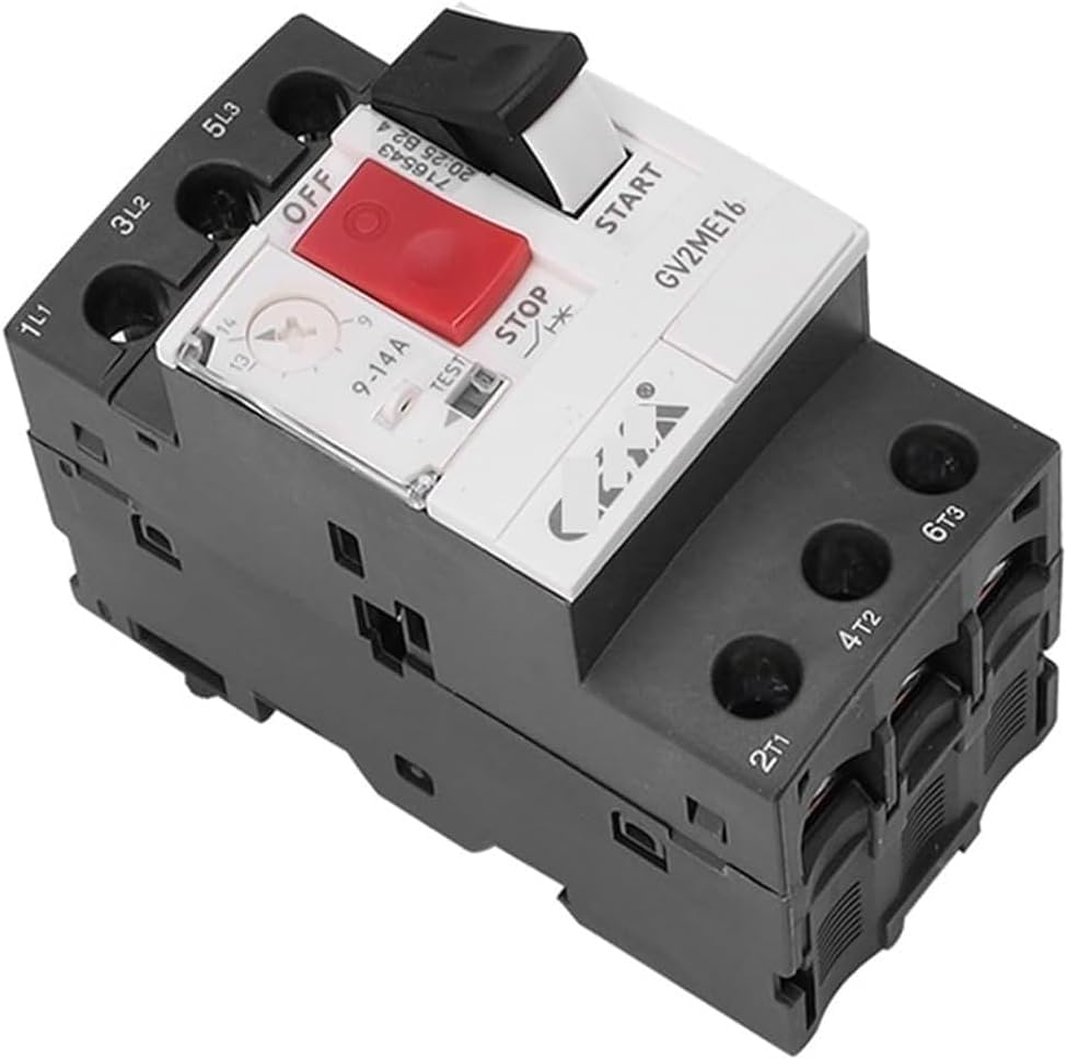 Circuit Breaker GV2ME Motor Start Protection Switch Thermal Magnetic Type Overload Short Circuit Protection 32A Motor Circuit Breaker MPCB 1Pcs(1.6-2.5A)