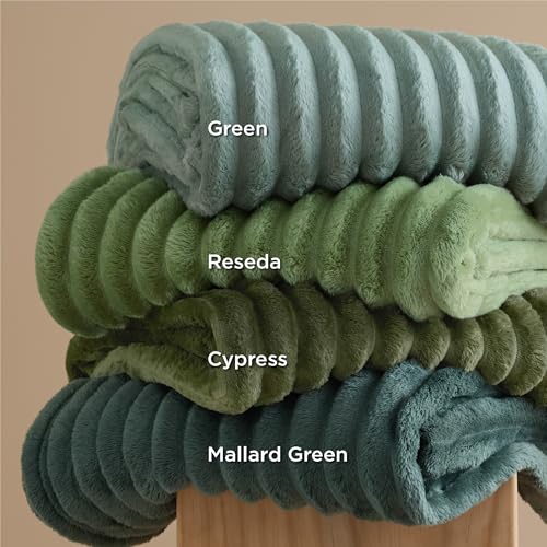 Bedsure GentleSoft Sage Green Throw Blanket for Couch - Cozy Soft Spring Blankets for Women, Cute Small Fleece Throws Spring Gifts for Women Teen Girls, Sage Green Decor Room Home, 50x60 Inches by Bedsure - Image 8
