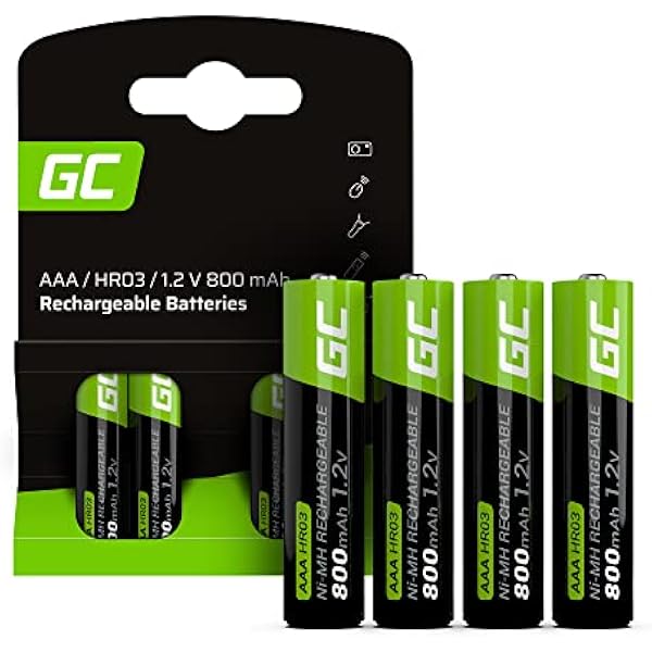 Green Cell Baterie Akumulatorki Paluszki 4x AAA HR03 800mAh
