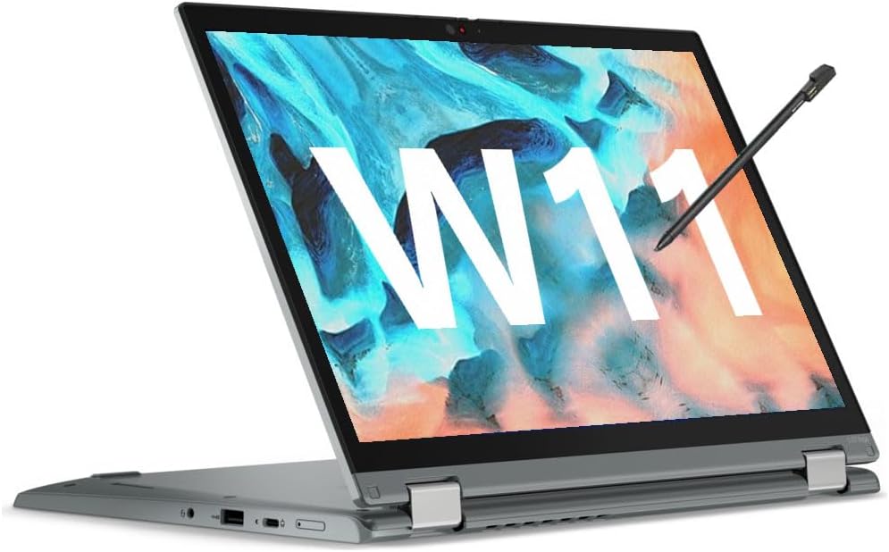 Lenovo ThinkPad L13 Yoga Laptop 2 in 1 Touch Screen, Intel Core i5-10210, 16GB RAM, 256GB SSD, HDMI, 13.3in FHD (1920×1080) Computer, Windows 11 Pro (Renewed)
