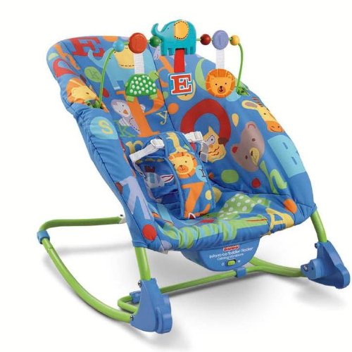 FisherPrice Deluxe InfanttoToddler Rocker, Alpha Fun