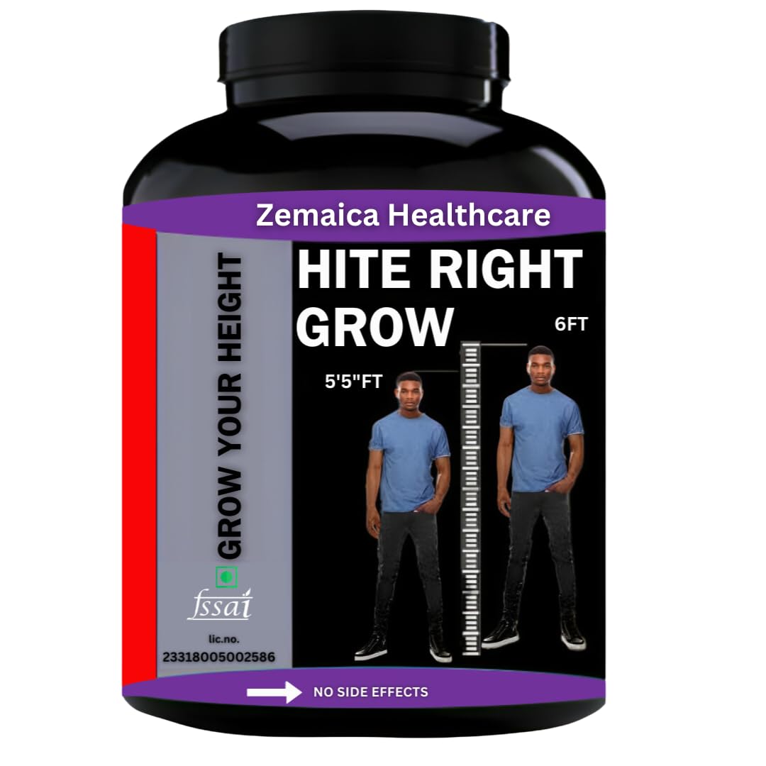 Hite Right Grow |flavor Chocolate | height increase | height growth pack of (1) | Gain| Tall height woman & man | (100 gm)