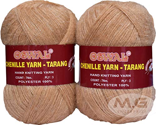 Image of M.G ENTERPRISE Os wal Tarang Knitting Wool Yarn, Soft Fancy Feather Wool Ball Skin 500 gm Best Used with Knitting Needles, Soft Fancy Wool Crochet NeedlesWool Yarn for Knitting.