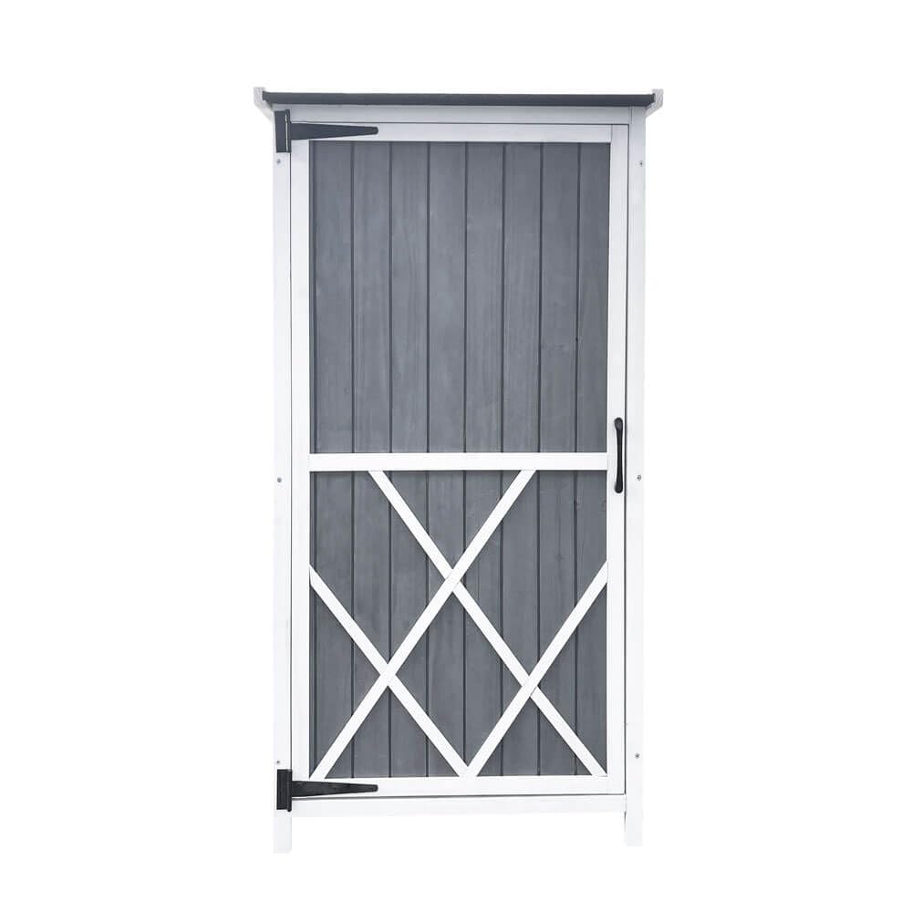 Home Deluxe Gartenschrank YANA – Größe L | Wetterfester Holzschrank für Garten & Terrasse