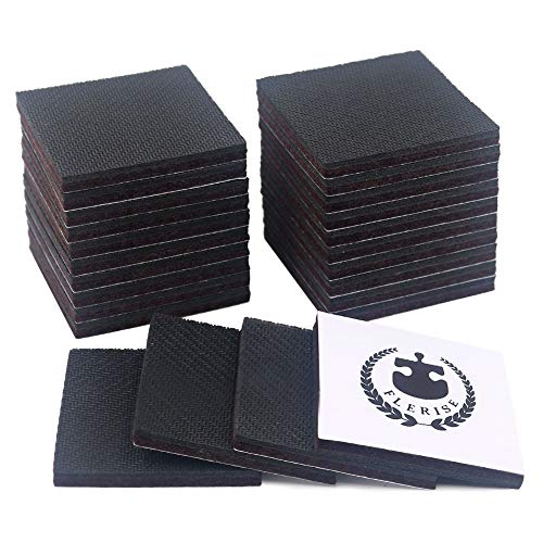 Furniture Pads FLERISE Furniture Grippers 24 Pcs 2 Icnhes Furniture Floor Protectors Felt Pad Non Skid Furniture Floor Protectors for Fixation in Place Furniture (Square)