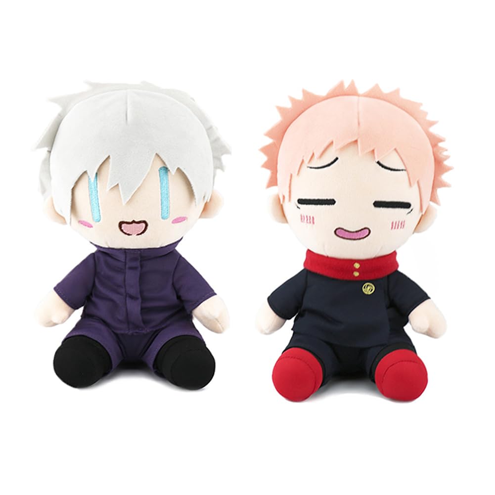 Zhongkaihua JJK Gojo Satoru Plush Figure 23CM Plush Pillow Anime PP Cotton Cushion Soft Stuffed Furry Car Home Sofa Christmas Decoration Pendant Ornament